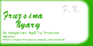 fruzsina nyary business card